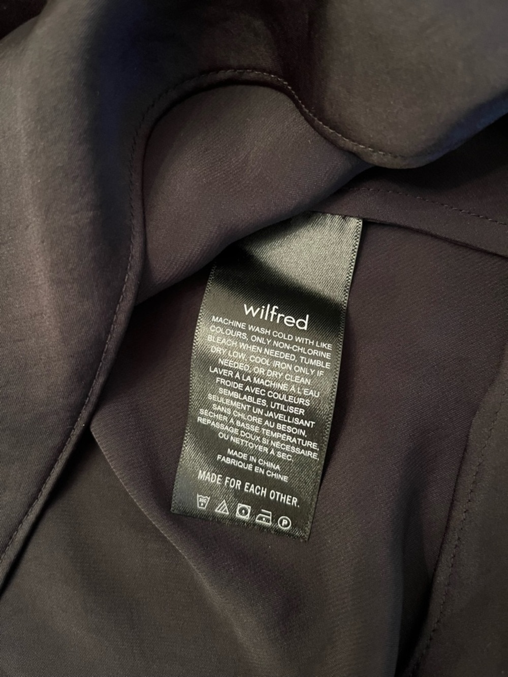 Wilfred Black Mini Slip Dress size Medium - Picture 6 of 8